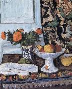 George Leslie Hunter Still Life with Fruit and Marigolds in a Chinese Vase Sweden oil painting artist